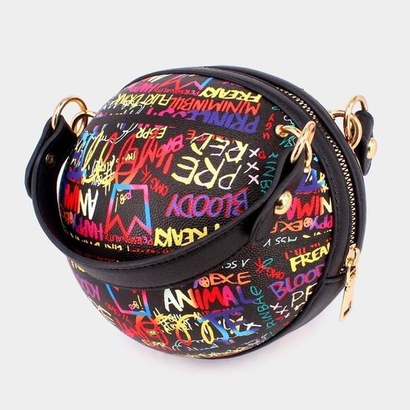 ⭐️HP⭐️ Graffiti Basketball Shape Clutch Model 1 - Picture 10 of 16